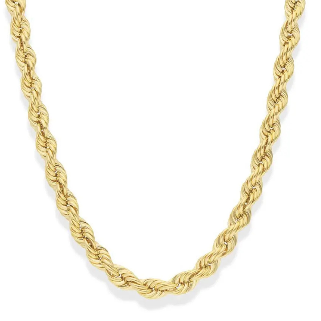 Cadena Torsal Oro Laminado 18K Collar 4 mm 55 cm